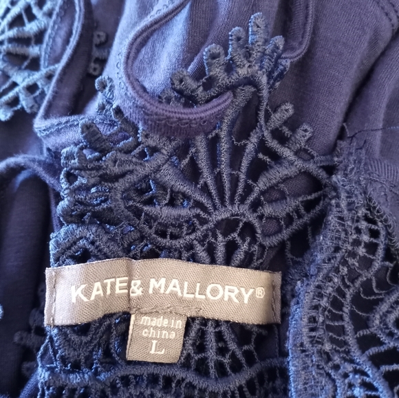 Kate and Mallory LG blue long sleeve top - Picture 3 of 3